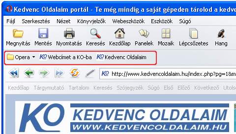 Opera képernyő