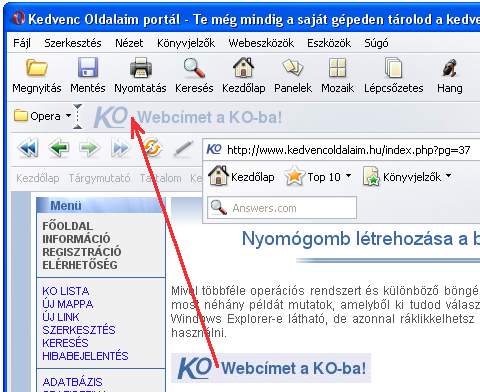 Opera képernyő